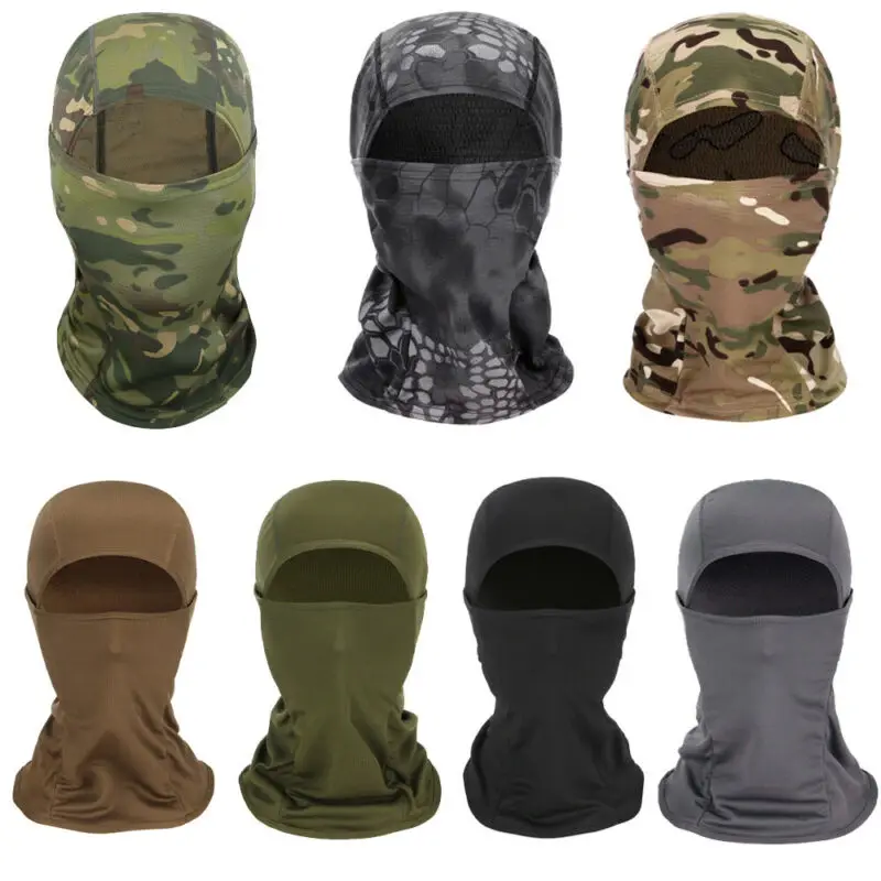 Camouflage Motorcycle Face Mask Balaclava Shield Ski Cycling Neck Protecting Windproof Outdoor Full Masks Soft | Красота и здоровье