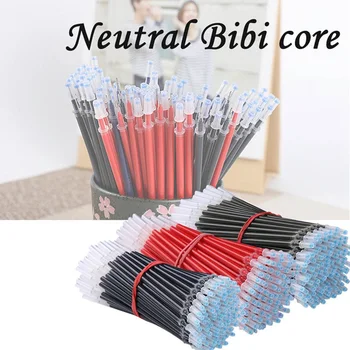 

20 PCS Neutral Gel Pen Refills Cartridge Black Cartridge 0.5mm Full Needle Tube Student Office Stationery Red And Black For Core