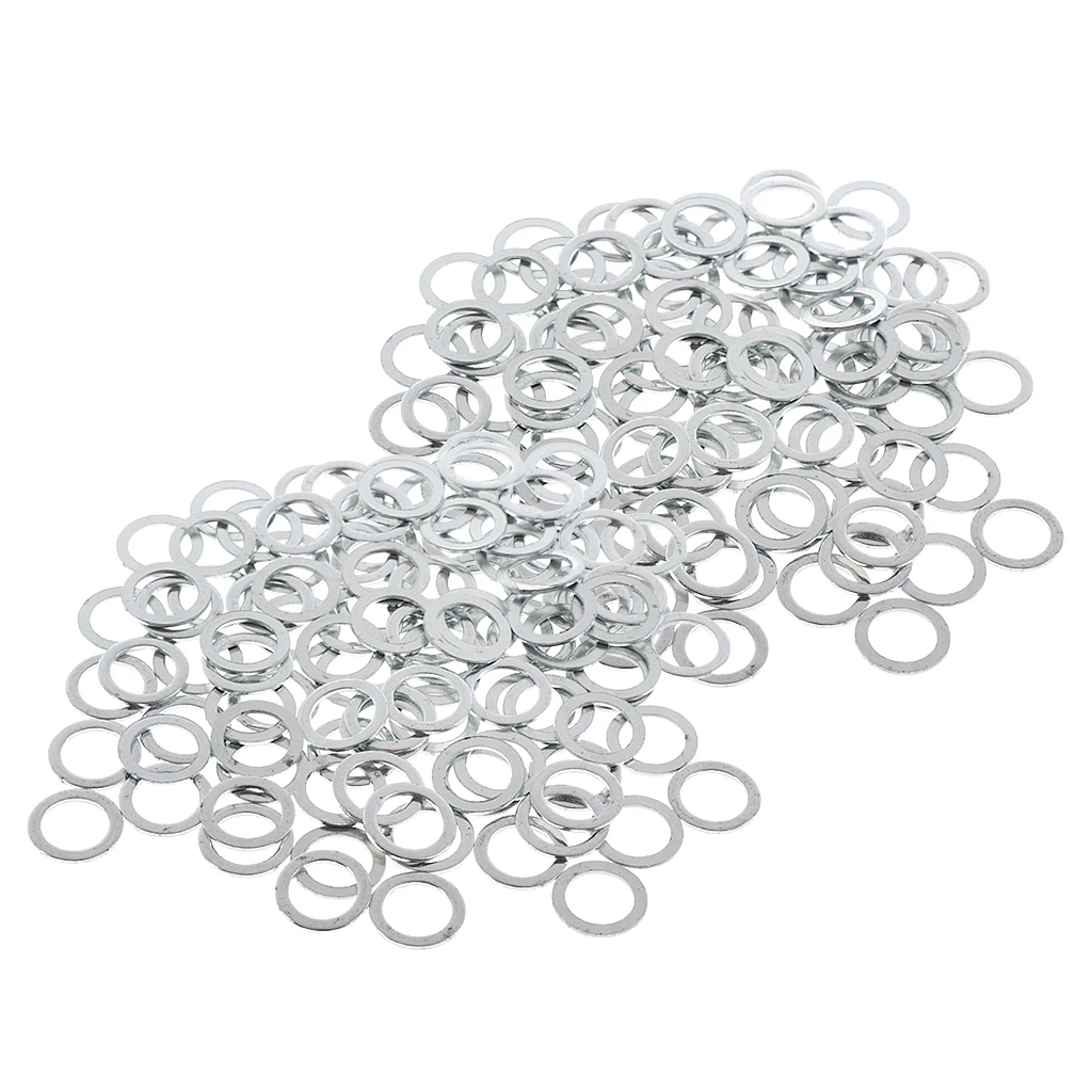 200pcs Longboard Truck Axle Speed Washers Wear-Resistant Speed Ring Skateboard Parts Silver
