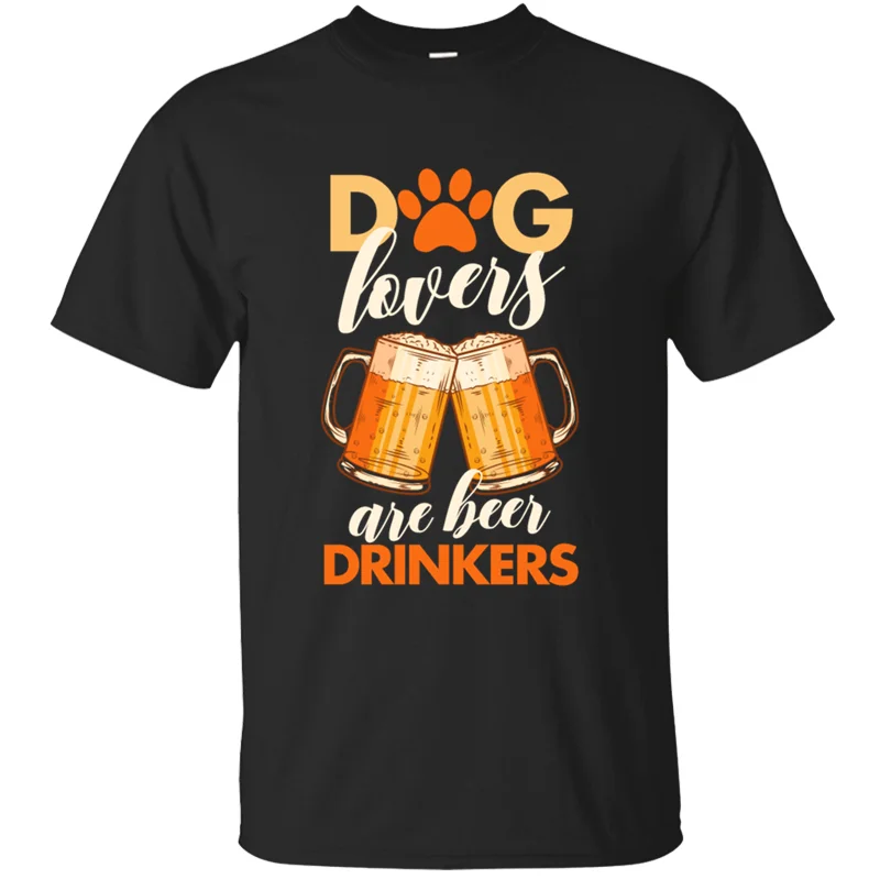 На заказ, футболка с надписью «Great dog pet lover beer»,, Мужская футболка, смешной хлопок, большой размер S~ 5xl, хип-хоп
