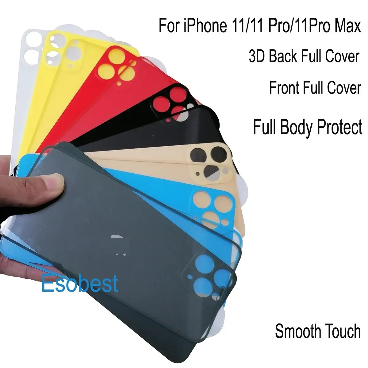Esobest новинка полностью закрытое стекло для iphone11 pro max 3D Защитное задней панели