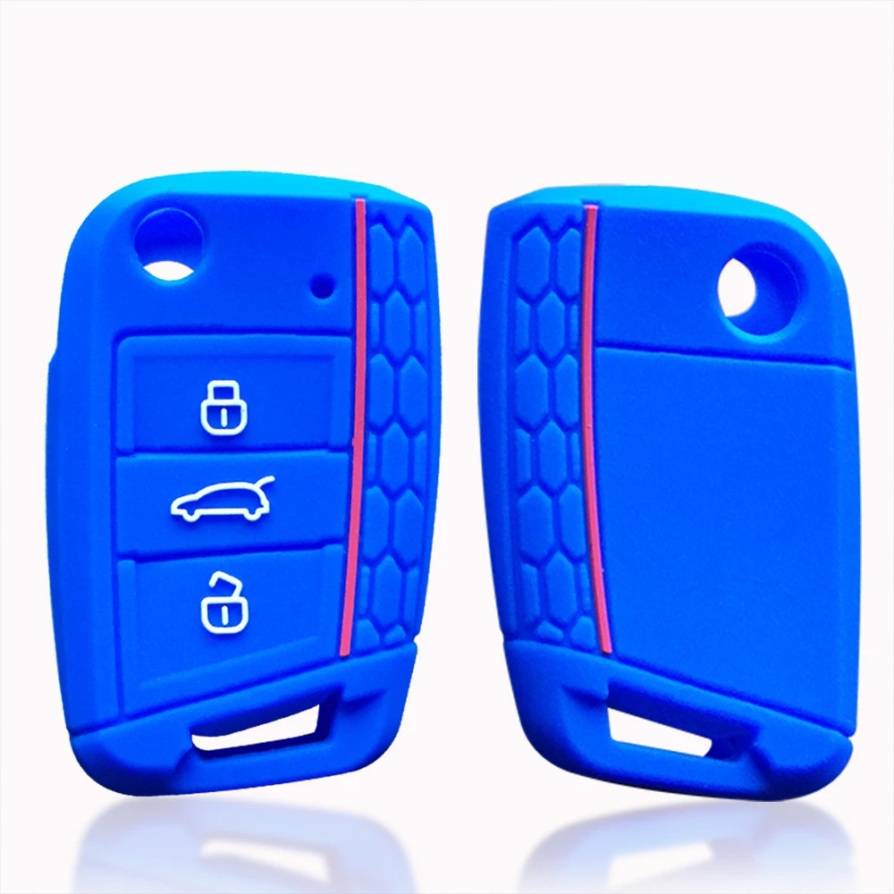 Key Case Cover for Vw Golf 7 Polo Tiguan T-Roc Skoda Octavia A7 Rapid Karoq Fabia Seat Leon Ibiza Ateca