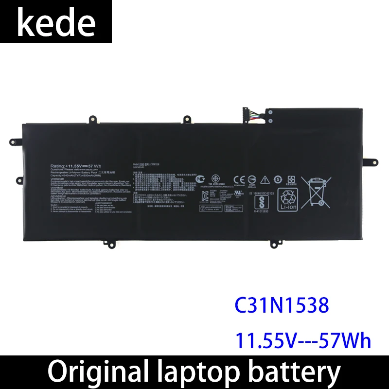 

Kede original laptop battery C31N1538 For Asus ZenBook Q324UA UX360UA Built in 11.55V 57wh