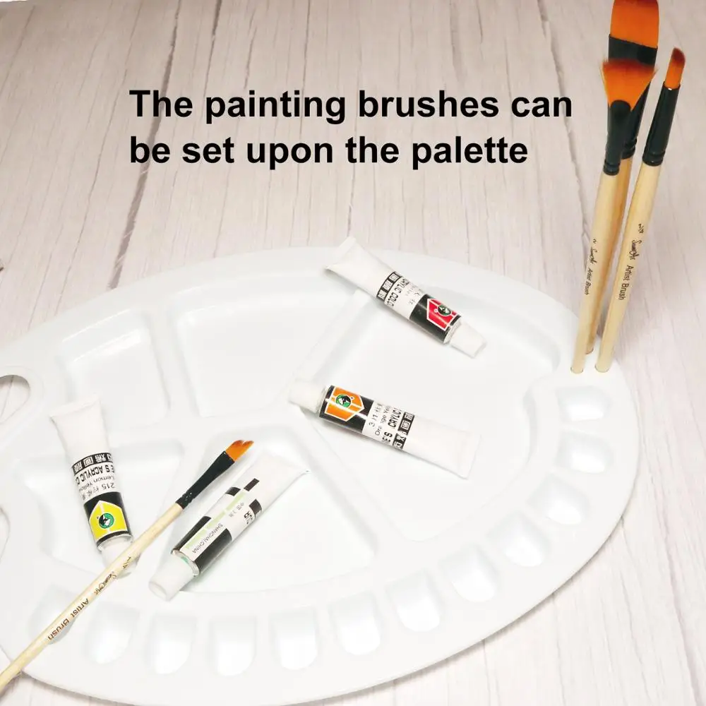 SeamiArt 10/17/24 Grids Painting Palette for Watercolor Oil Palette Art Students Painting Tool Professiona Plastic Color