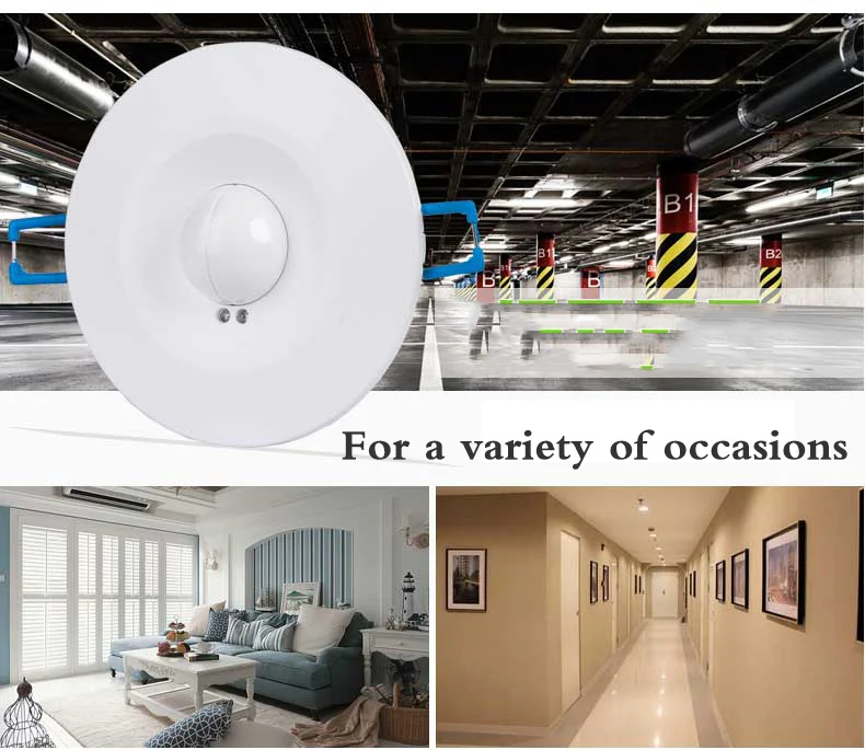 Accuracy Dialing Microwave Radar Embedded Ceiling Human Sensing Switch Hotel Engineering Switch Sensor free shipping CM090 (8)