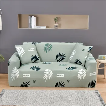 

Leaves printed Stretch Sofa Slipcover Spandex Polyester Anti-Slip Soft Couch Sofa Cover Washable Furniture Protector Cover