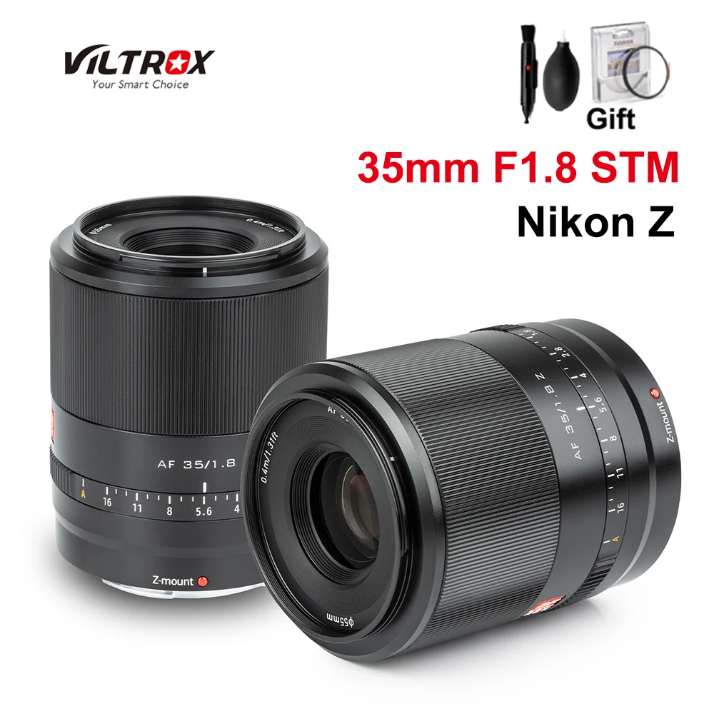 Viltrox 35Mm F1.8 Stm Messa A Fuoco Automatica Full Frame Obiettivo Grandangolare Prime Apertura Grande Per Obiettivo Fotocamera Nikon Z Mount Z6Ii Z7