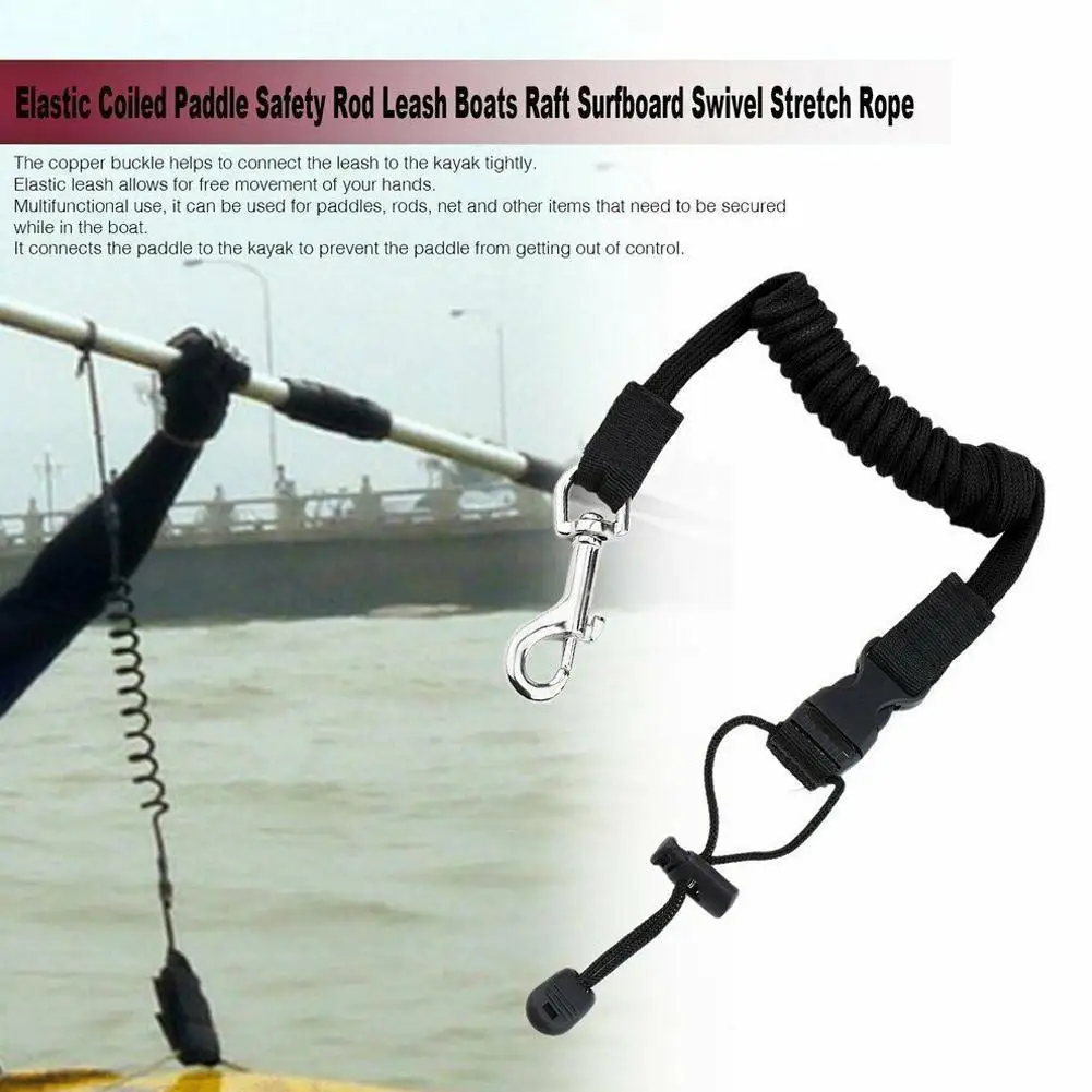 

1pcs Surf Sup 5ft Ankle Leash Surfing Elastic Coiled UP Board Rope Leash Paddle Ankle Stand Surfboard Leg I9Q5