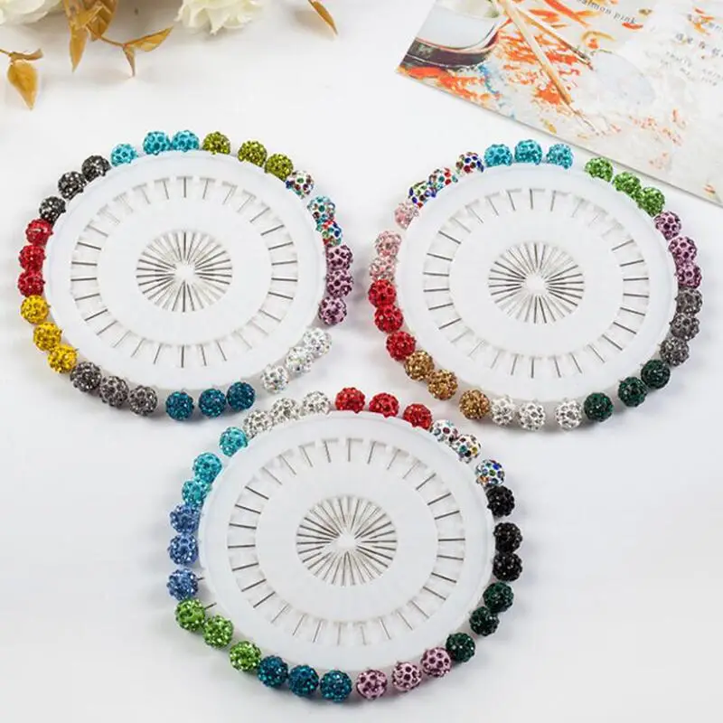 

30Pcs/lot Muslim Women Hijab Rhinestone Brooches Hood Scarf Pins Accessories Random Color