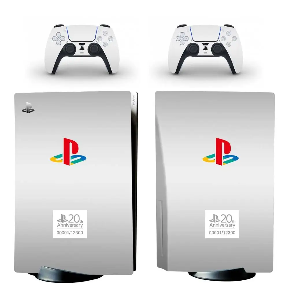 New PS5 Standard Disc Edition Skin Sticker Decal Cover for PlayStation 5 Console and 2 Controllers PS5 Skin Sticker Vinyl 