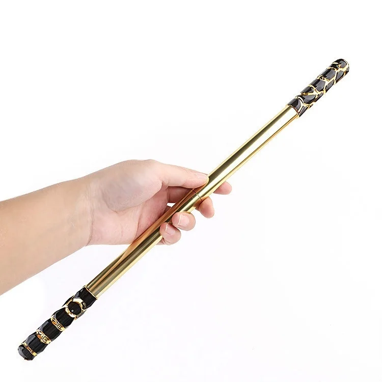 Король обезьян Золотой Cudgel стиль нунчак из нержавеющей цинкового сплава монашка патроны игрушка 43 см