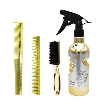 

Professional Hair Cutting Hair Brush Spray Bottle Plastic Cutting Hair Comb Barber Hairdressing 4 Pcs/Set