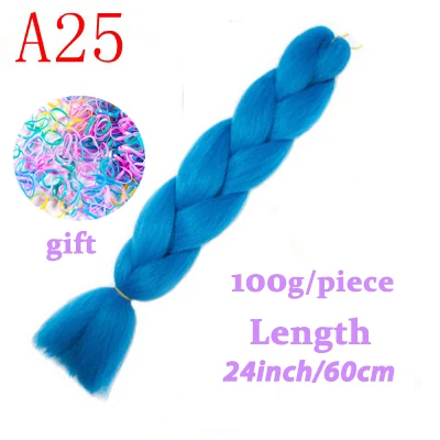 Hair Braid Synthetic Hair Extensions Jumbo False Braid Ombre Braiding Hair Pink Grey Blue Color Kanekalon - Цвет: T1B/350