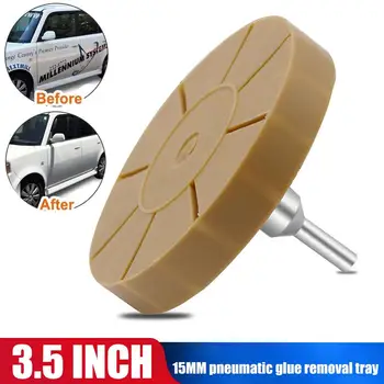 

Vehemo Rubber 15mm Adhesive Remover Rubber Eraser Wheel Pneumatic Car Sticker Remover Cleaner Adapter Universal Degumming