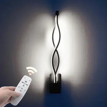 

LED Wall Lamp Nordic Simple Creative Three-Color Temperature Remote Control Wall Lamp Bedside Lamp Decorative Lamp