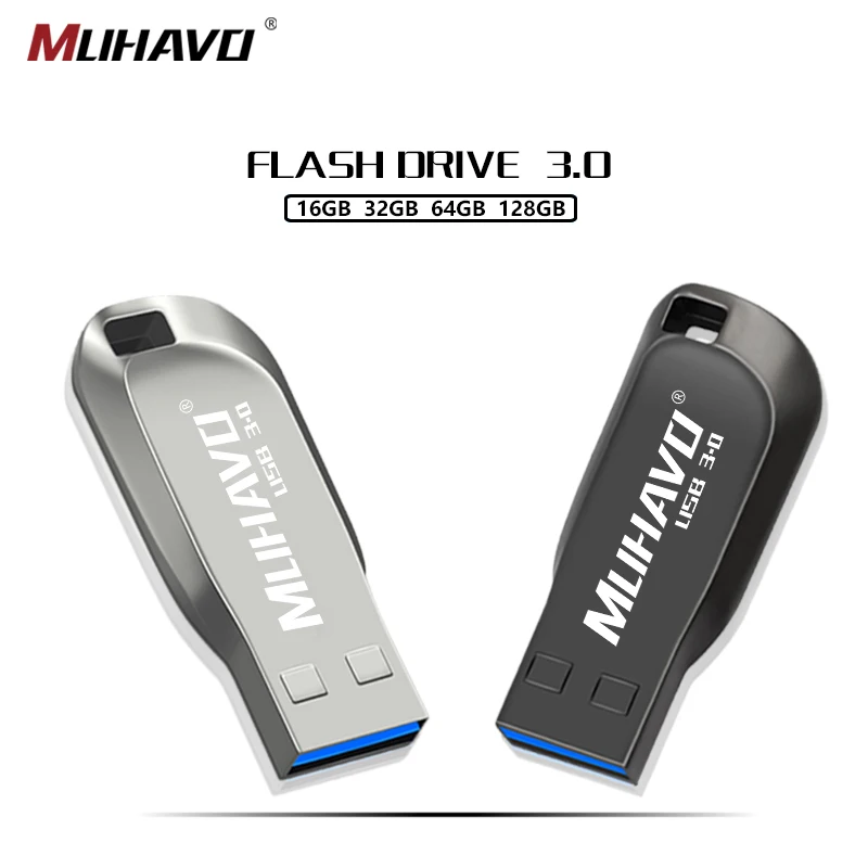 Металлический usb 3 0 флеш-накопитель 128 Гб 64 ГБ 32 16 супер мини Водонепроницаемый 8