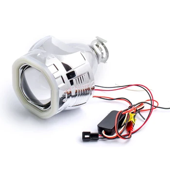 

Bi-Xenon lens Optima SQUARE COB 2.5 LED lamp H1 Hood квадратная-261S light rings COB item No: LENS-2.5-261S-COB