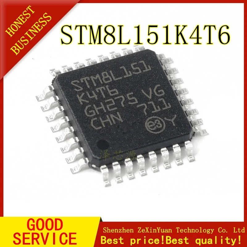20 шт STM8L151 LQFP32 MCU 8-битный STM8L STM8 CISC 16KB Встроенная память 2,5 V/3,3 V 32 LQFP STM8L151K4T6