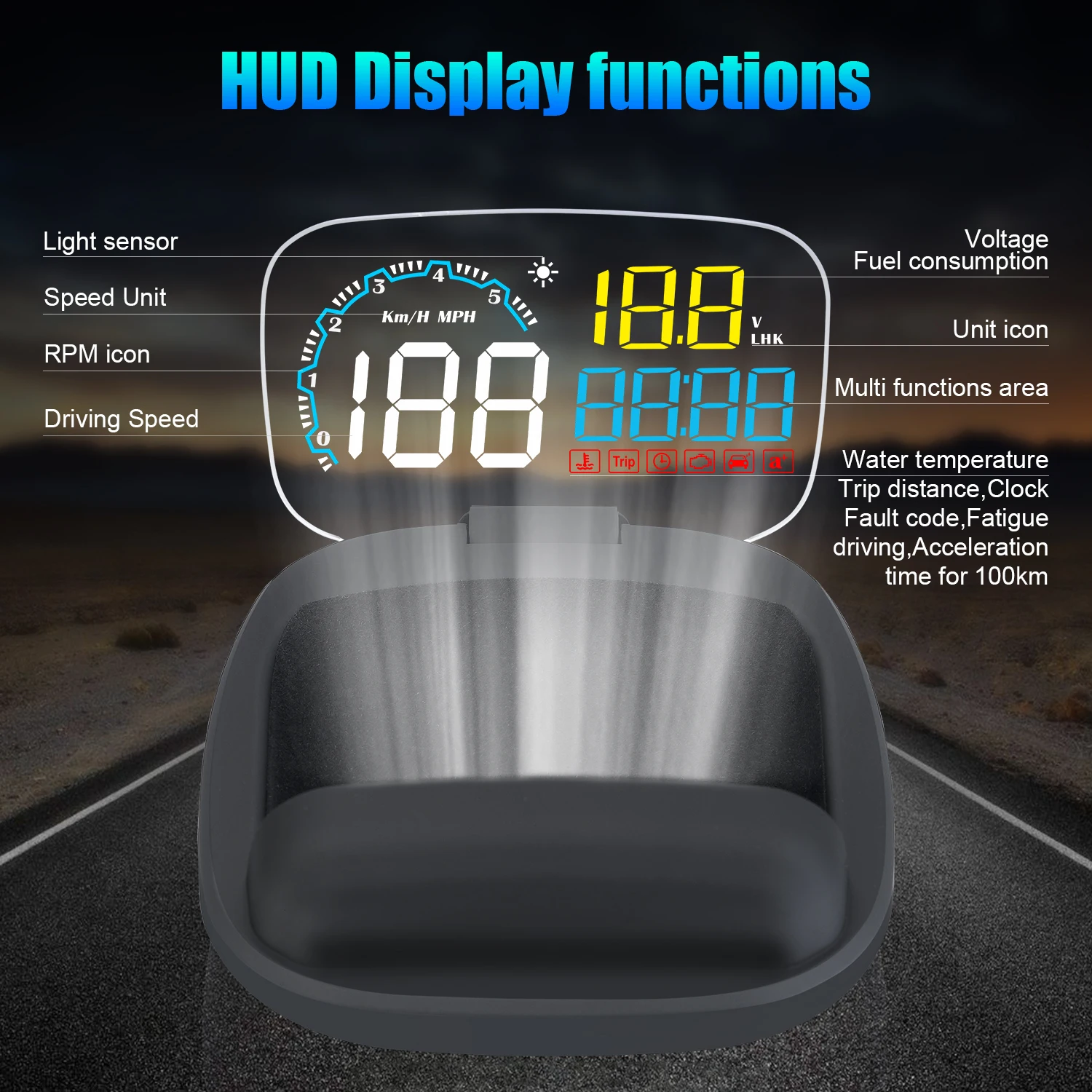 Автомобильный дисплей obd2