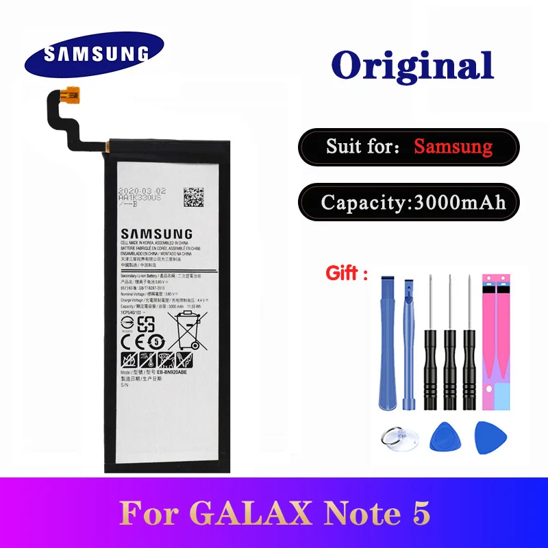 EB BN920ABE батареи для Samsung Galaxy Note 5 N9200 N920T N920F Note5 SM N920 N9208 оригинал высокое качество