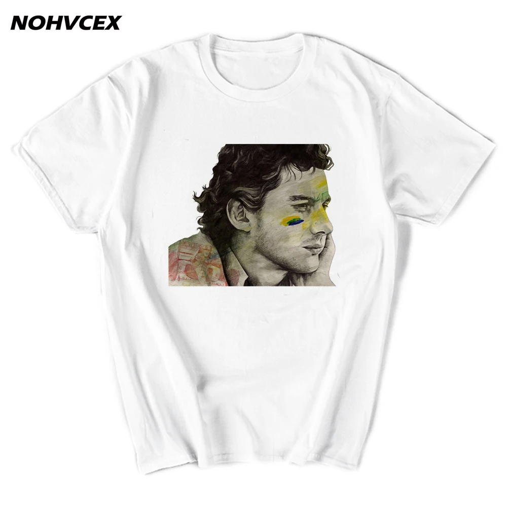 Новый летний Айртон Сенна футболка с принтом машинка для укладки волос мужчин