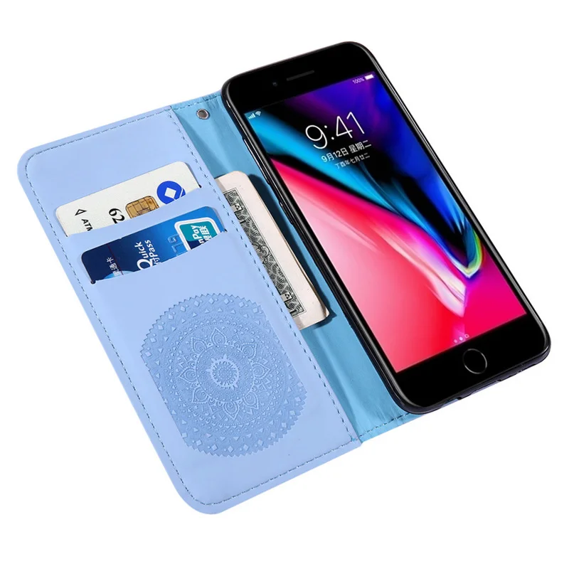 Чехол-бумажник с цветочным узором для huawei P30 P20 P10 mate 20 Honor 7A 7C 8A 8X9 10 P Smart Y6 Y7 Prime Plus Pro Lite