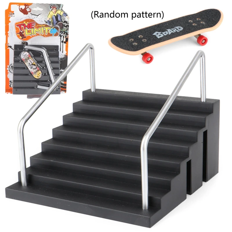 

Fingerboard Rail Park Stair Kit Stairs Mini Skateboards for Kids Skateboard Game M89C
