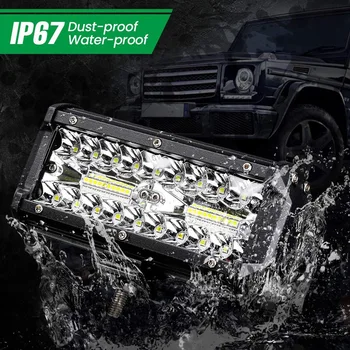 

Led Light Bar 7 Inch 240W 24,000Lm Off Road Lights Pods Spot Flood Combo Triple Row Driving Fog Lights Waterproof Work Lights fo