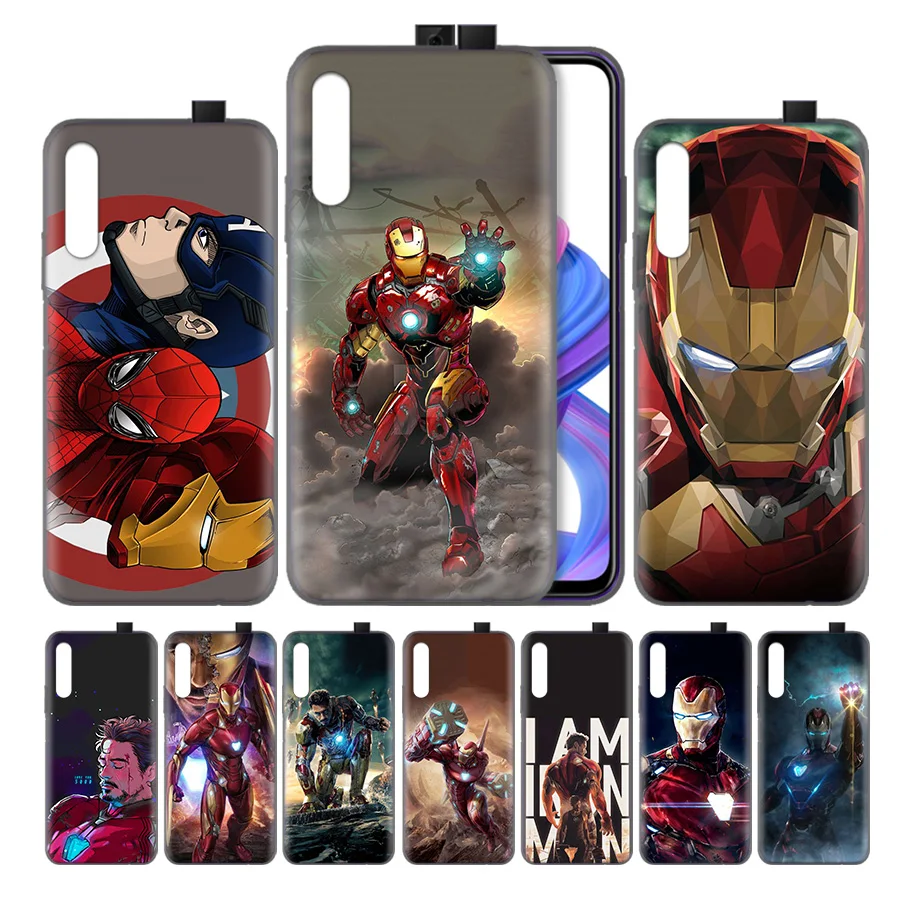 

Silicone Case Cover for Huawei Honor 8X 8C 8A 8S 9X 10 20 20i V20 Play Y5 Y7 Y9 Lite Pro Prime 2019 Nova 4e Marvel Iron Man