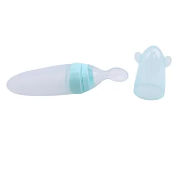 

Baby Soft Head Food Supplement Spoon Food Supplement Spoon Bottle Liquid Squeezed Silicone Rice Paste Bottle Baby Feeding