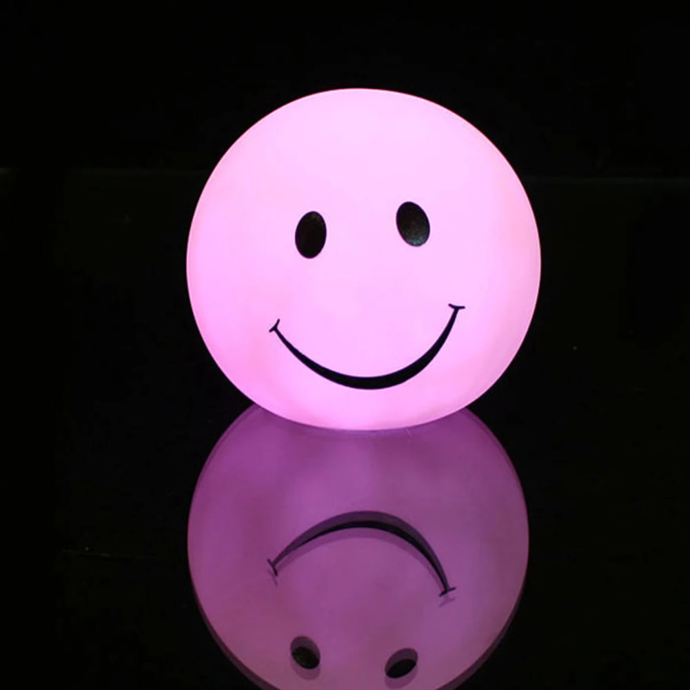 Горячая Smiling Moji Lightings детский фонарь-ночник цветная Сменная Лампа круглые светодиоды со смайлами ночные светильники