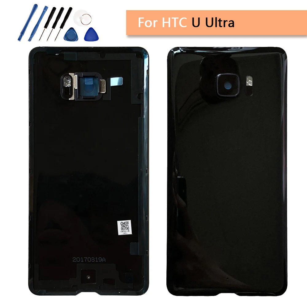 Задняя крышка корпуса для htc U Ultra Задняя крышка батареи чехол с объективом камеры запасные части для htc U Ultra корпус