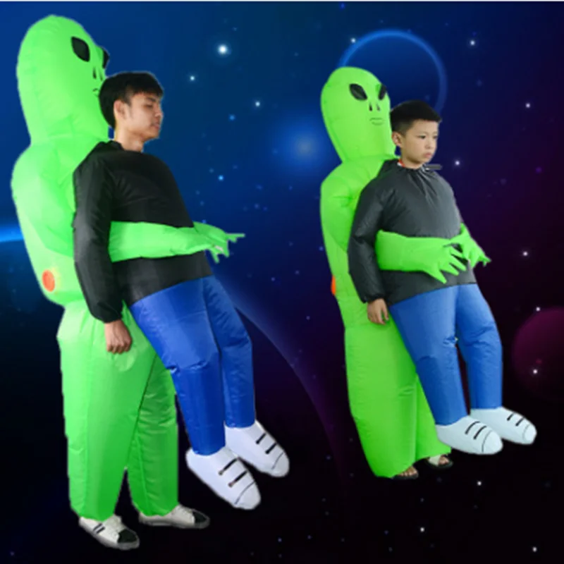 Надувной костюм монстра ET-Alien для косплея страшного зеленого инопланетянина