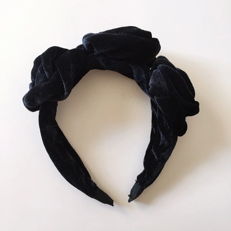 Ztech New Fashion Wide Black Resin Hair Band Hair Hoop Za Accessories For Women Girls Vintage Headbands Headwear - Окраска металла: H1124-Black