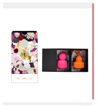 

Miss Gorgeous 2pcs Makeup Sponge Set Cosmetic Puff Women Beauty Belleza Foundation Concealer Make Up Sponge Tools Orange Pink