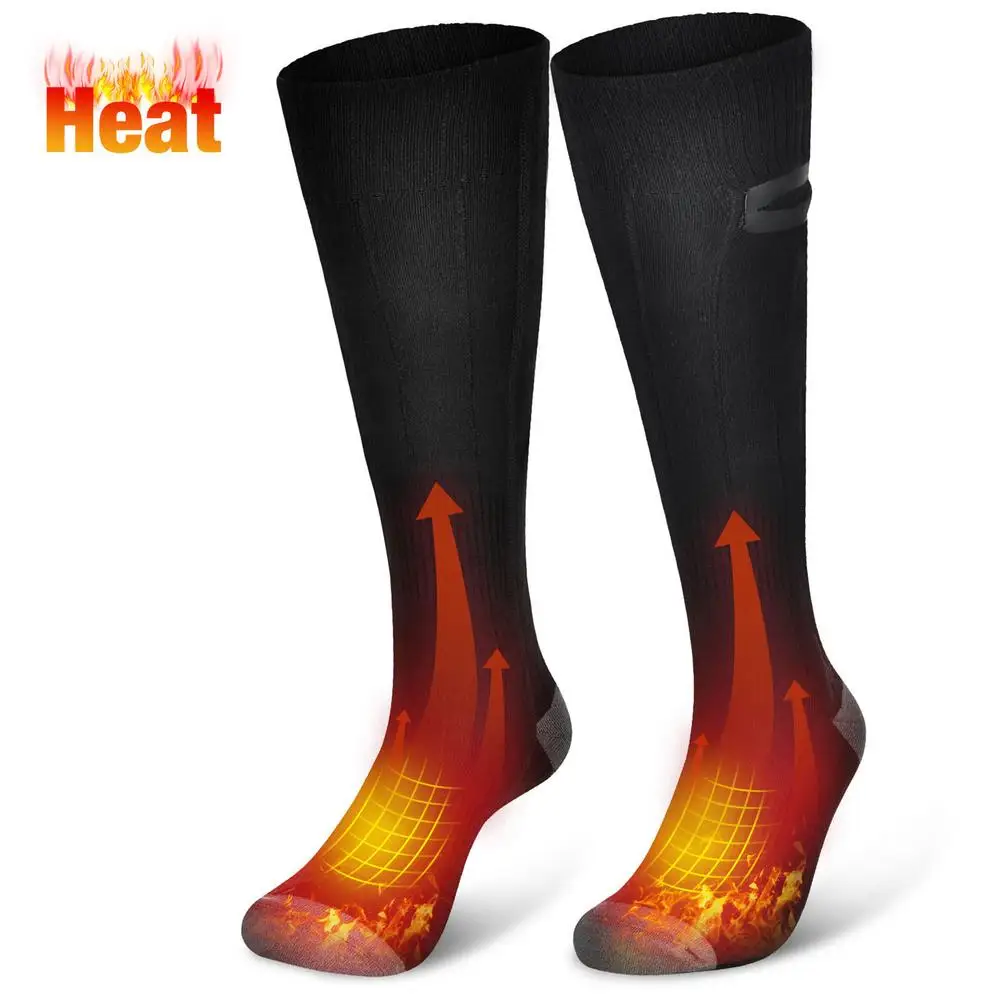 Electric Heated Socks 4000mAh Battery Powered Cold Weather Heat Socks For Men Women Outdoor Riding Hiking Camping Heating
