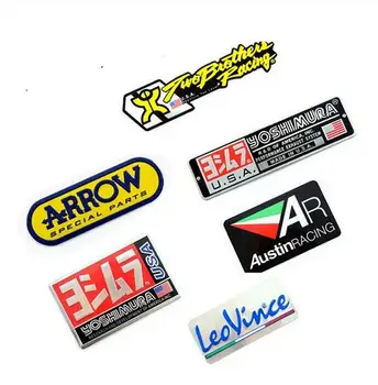 

Heat-resistant Aluminium 3D Motorcycle Exhaust Pipes Decal Sticker For Yoshimura StickeTwo Brother Arrow
