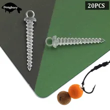 20Pcs Carp Fishing Accessories Carp Bait Screw Boilies Holder Screw Baits Stoppers Plastic Bait Stops Screw for Fishing Terminal