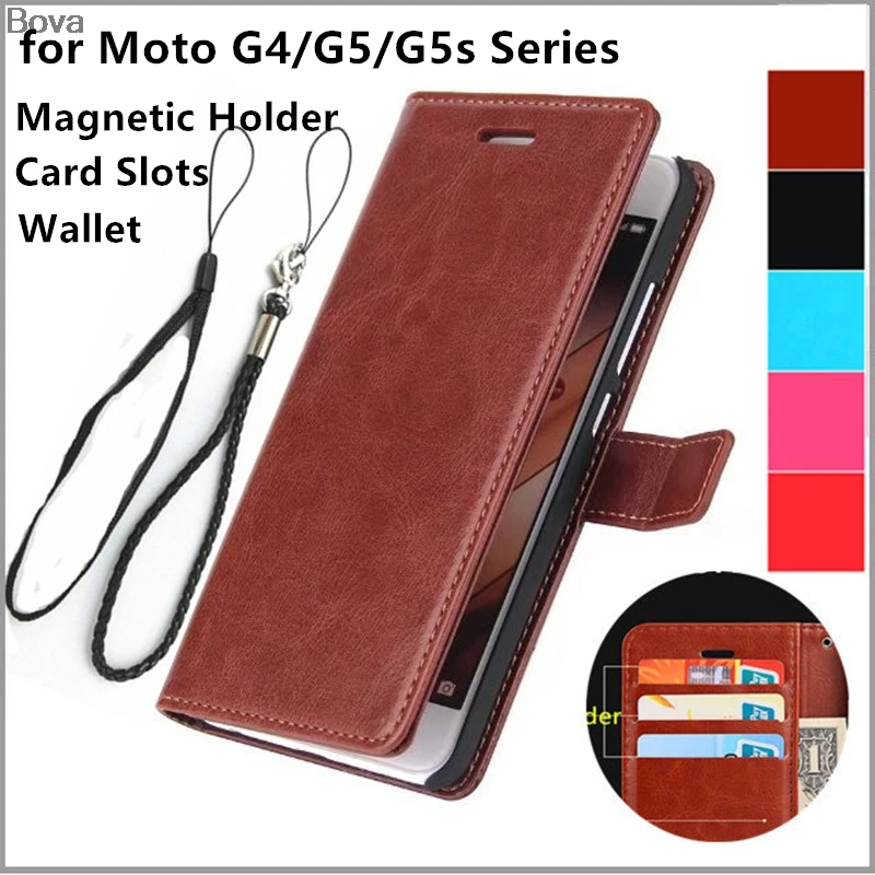 Чехол с держателем для карт Motorola Moto G4 Play G5 G5s Plus кожаный чехол бумажник телефона