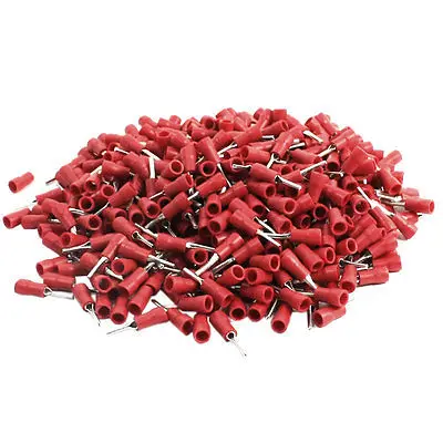 

505Pcs Crimp Connector Insulated Pin Terminal Red for AWG 22-16 Wire