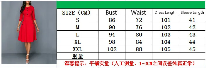 Офисное женское элегантное платье с круглым вырезом, карманами и пуговицами, однотонное ТРАПЕЦИЕВИДНОЕ ПЛАТЬЕ С Рукавом Три четверти, однобортное Повседневное платье до середины икры