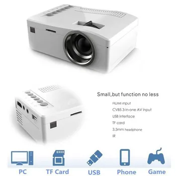 

T16 Home Theater Mini Projector Portable Projection Part HD Display For Home Movie Time Parties Sports Events TV Series