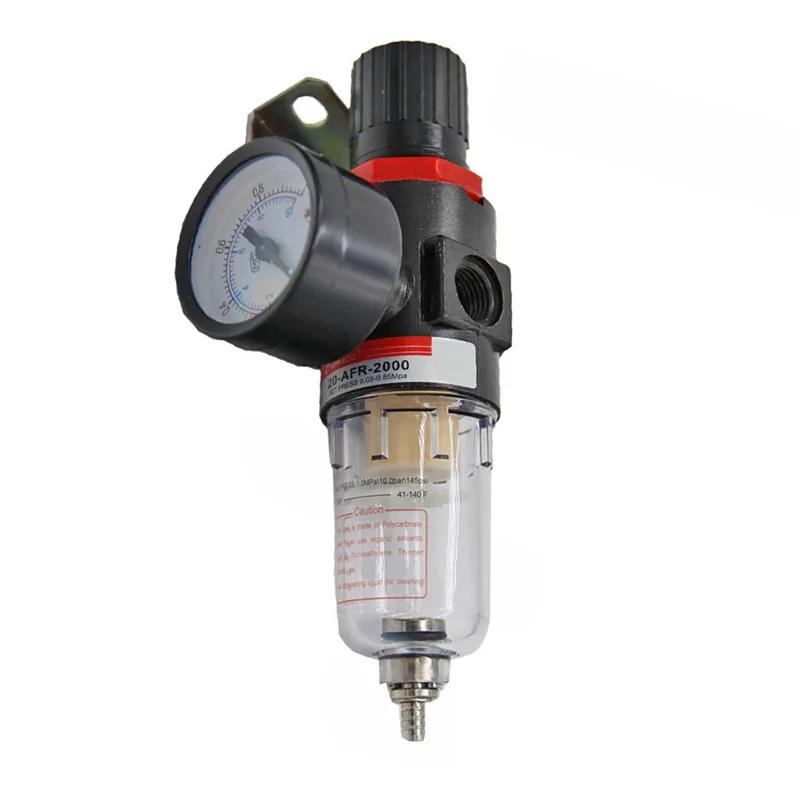 

1pc Pressure Regulator Air Filter BSP In Line Compressor Moisture Trap Air Filter Pressure Regulator Gauge