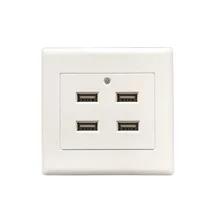 Горячая Распродажа 5 в 4 порта USB электрическое настенное зарядное устройство док-станция розетка панель питания переключатель питания адаптер разъем