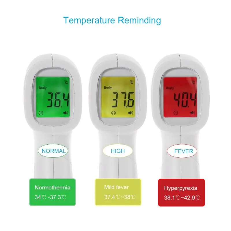 Body Temperature Gun Infrared Forehead Thermometer Fever Measure Meter IR Non Contact for Child Adult