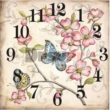 

Dpsupr 5D Diamond Painting Kit With Clock Mechanism Cross stitch Full Square Round Diamond Embroidery Butterfly Mosaic Home G125