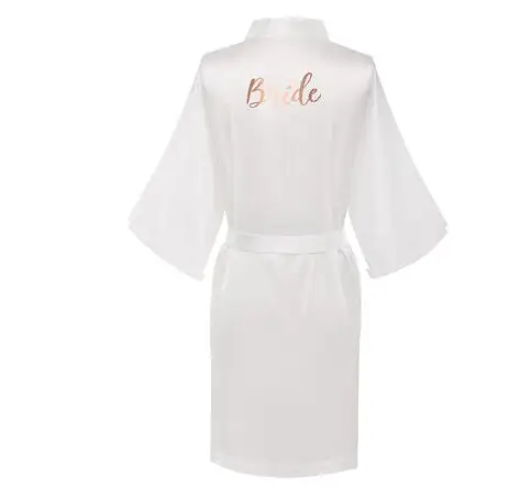 Satin Silk Robes Women Clothing Sleepwear Plus Size Wedding BathRobe Bride Bridesmaid Dress Gown