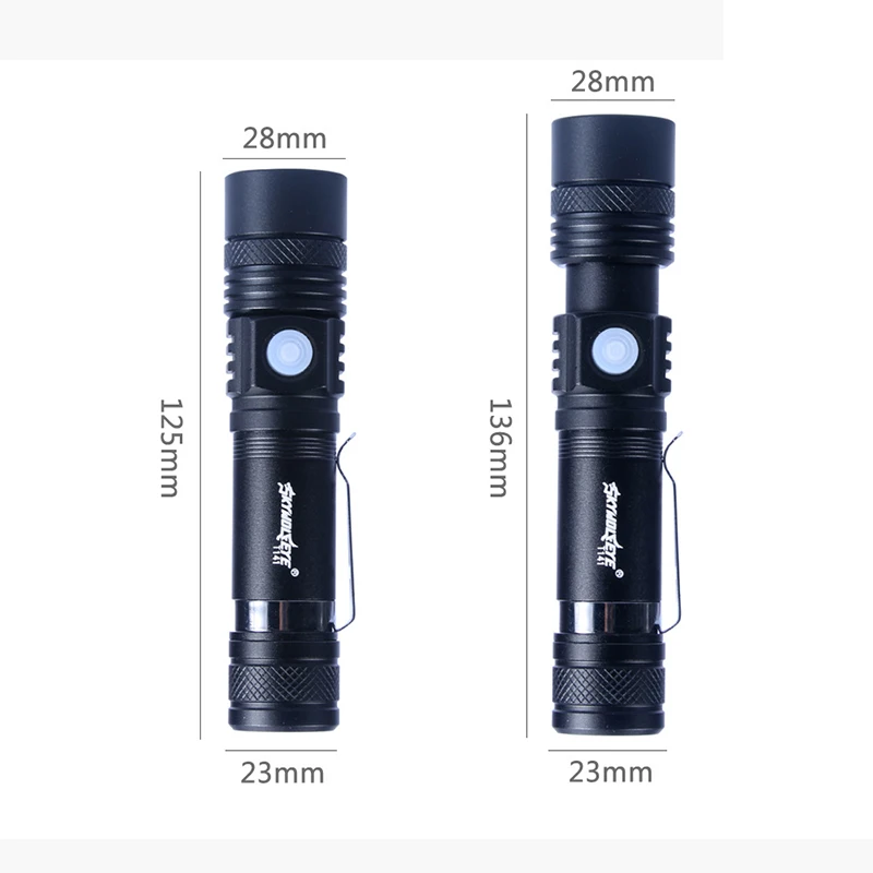 

Portable 10000LM LED 3 Modes Focus Flashlight Torch Light Battery Operated Lamp