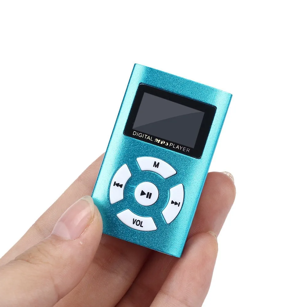 Спортивный MP3-плеер Bluetooth с динамиком, fm-радио, USB, мини mp3-плеер, ЖК-экран, поддержка 32 ГБ, Micro SD, TF карта, zz6 - Цвет: Синий