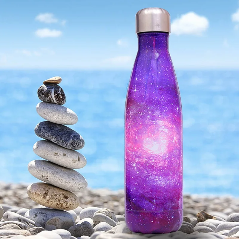 500ml Thermos Mug Stainless Steel Thermo Bottle Rose Gold Thermos Vacccum Flask For Coffee Electroplating Coke Cup